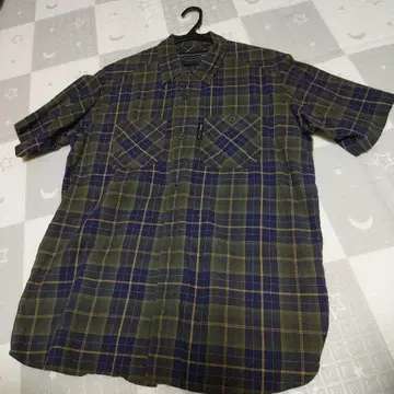 백 채널 반팔 체크 셔츠 M 사이즈