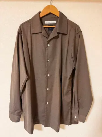 나노 유니버스 CARREMAN 2WAY 칼라 셔츠 브라운 M 사이즈