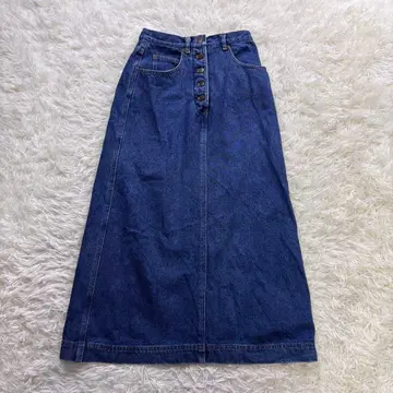 새상품급 핑크하우스 데님 롱 스커트