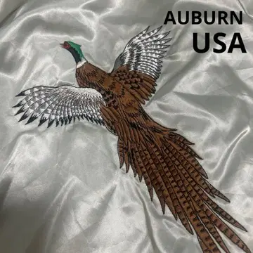 레어 USA제 USA 나일론 점퍼 바시티 자켓 꿩 패턴 레어