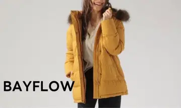 BAYFLOW 베이플로우 후드 부착 다운 자켓 머스타드 M 사이즈