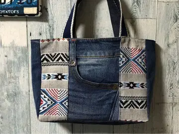 USED 데님 미니 백