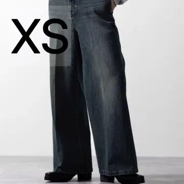 CLEL 빈티지 디자인 플레어 데님 팬츠 XS 빈티지 블루