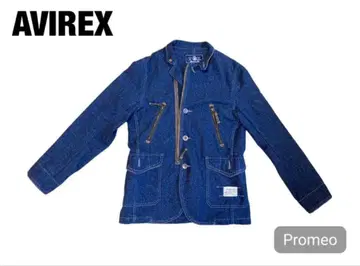 [ AVIREX ] 데님 자켓 지퍼 포켓 부착