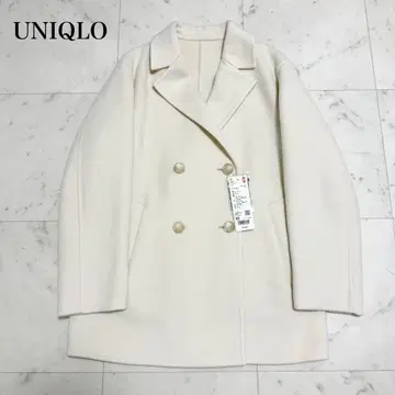 새상품 UNIQLO 유니클로 더블 페이스 숏코트 화이트 XS