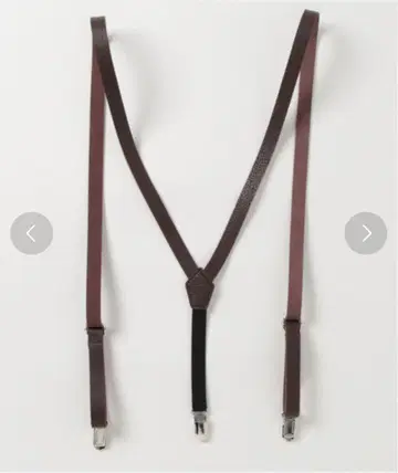 [ 새상품 ] An+U(안유) 가죽 서스펜더 다크 브라운