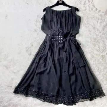 그레이스 클래스 원피스 A 라인 원피스 쉬폰 실크 리본 36