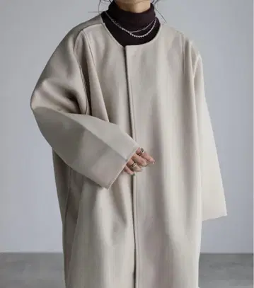 sakishimatokyo 볼륨 노카라 롱 코트