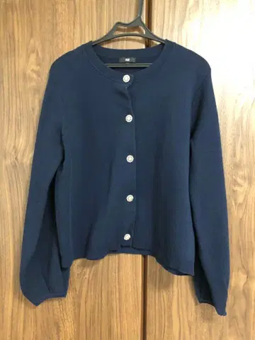 PLST 네이비 버튼 가디건