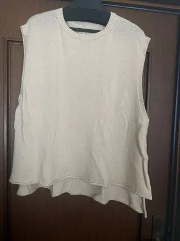 suzuki takayuki 캐시미어 혼방 니트 베스트 아이보리