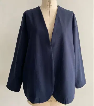 prit 트윌 스트레치 저리 속기모 토퍼 가디건 네이비