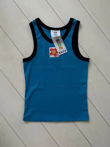 KKCO 리브 짜임 탱크탑 파랑