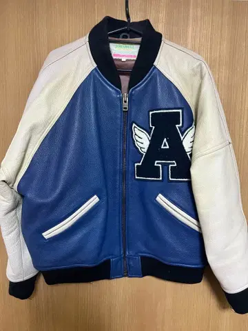 JOHN BULL 블루 화이트 바시티 자켓