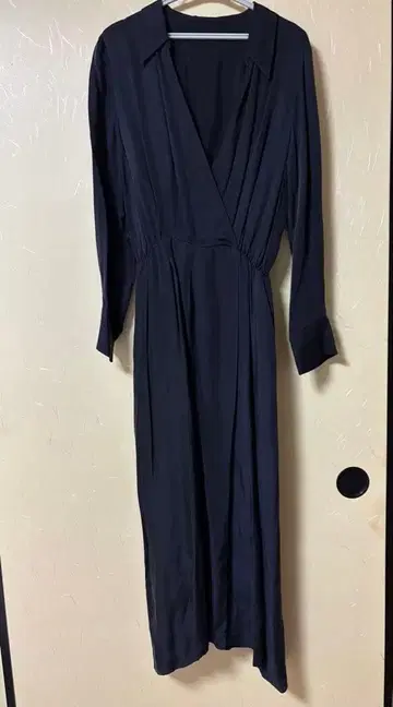 네이비 카슈쿨 원피스 긴팔 허리밴딩 M 사이즈