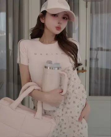 미개봉 새상품 Darich 라인 파일 니트탑 핑크