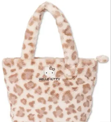 아베일 키티 레오파드 무늬 퍼 백