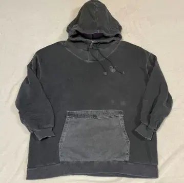 #Pokke 애니멀 페이드 그레이 후드 부착 후드티