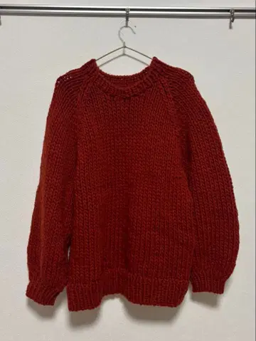 Sea Room lynn 레드 니트 스웨터 프리 사이즈 핸드메이드