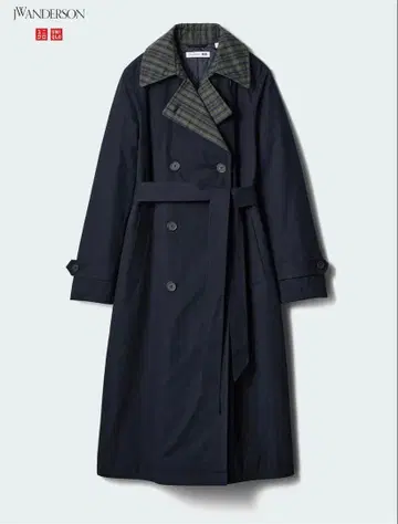 UNIQLO JW ANDERSON 패디드 트렌치코트 네이비