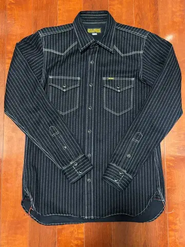 새상품급 IRON HEART 12oz 웨스턴 셔츠 워바쉬 인디고