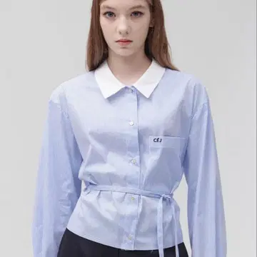 CEJ 블루 스트라이프 셔츠