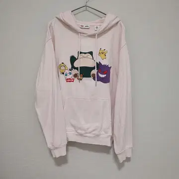 리바이스 포켓몬 자수 후드티 핑크