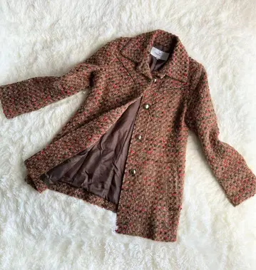 일본제 Viaggio Blu 비아지오 블루 트위드 코트 A라인