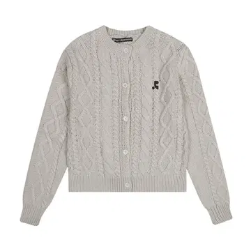 Rest&recreation 라이트 그레이 케이블 니트 가디건