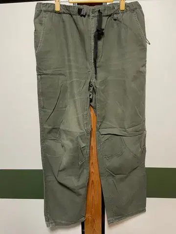 올드 컬럼비아 카키 워크 팬츠 조정 가능 허리