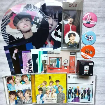[ BTS / 굿즈 묶음 판매 ] CD 트레이딩 카드 캔뱃지 부채