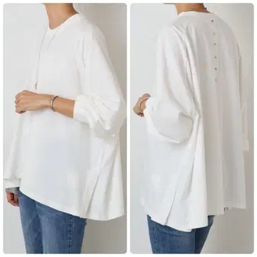 비어즐리 뒤 버튼 BIG 티셔츠