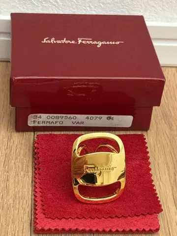 살바토레 페라가모 스카프 스톨 넥타이 골드