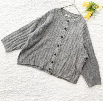 새상품급 사만사 모스모스 울 혼방 니트 가디건 F 빅 루즈 그레이