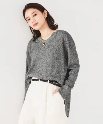 언타이틀 드라이 레이온 V넥 니트 4