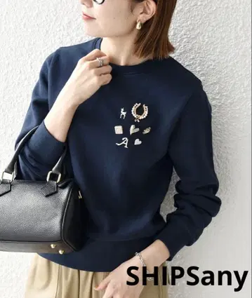 SHIPSany 속기모 비쥬 크루넥 컴팩트 풀오버