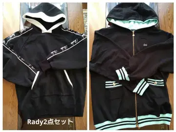 Rady 후드 부착 블랙 후드티 2세트