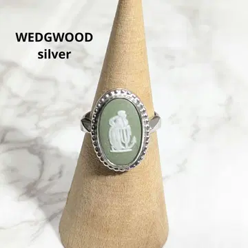 Wedgwood 웨지우드 은제 반지 재스퍼 실버 그린