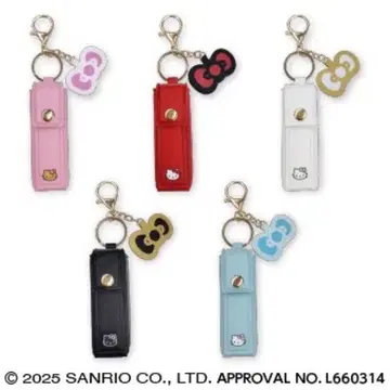 [ 익명 배송 ] 헬로키티 My 헬로키티 리본형 참 포함 립 파우치 블랙