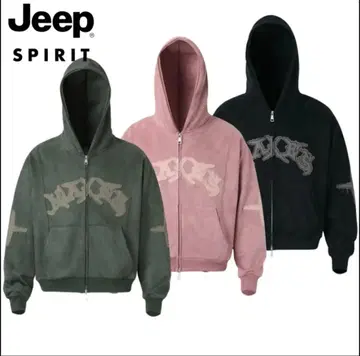 Jeep 스웨이드 후드티 후디 Zip Up Hoodie 스트릿 루즈