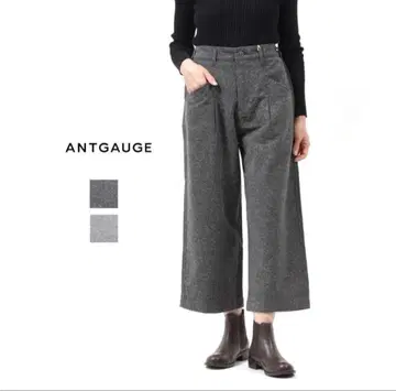 ANTGAUGE 아토게이지 울 라이크 와이드 팬츠 일본제 그레이
