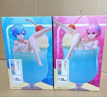 [ 미개봉 새상품 2개 세트 ] 라운드원 한정판 리제로 피규어 렘 라무