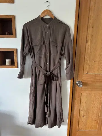 SHIPS 브라운 긴팔 셔츠 원피스