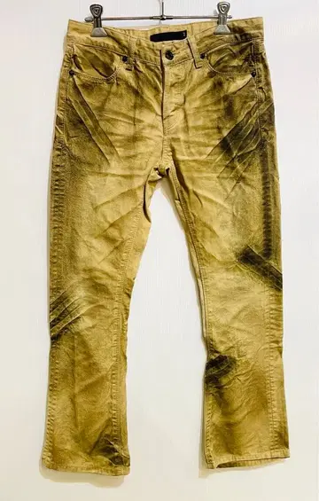 FUGA USED 가공 플레어 팬츠 베이지 Y2K 00s