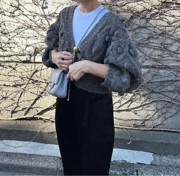 컨디션 최상 시뉴 cygne 폼폼 가디건 Florent 그레이