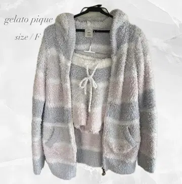 젤라또피케 파스텔 보더 룸웨어 상하의 세트 셋업 FREE