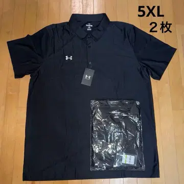 언더아머 버튼 다운 반팔 피케 셔츠 5XL 블랙 2장