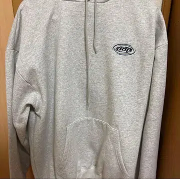 ddp 그레이 후드티 백 프린트