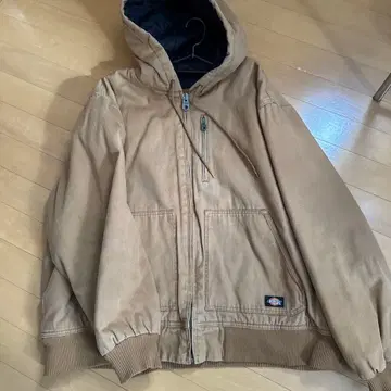 Dickies 베이지 후드 부착 자켓