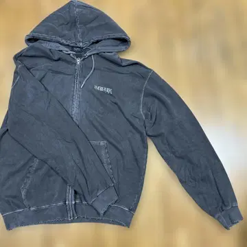 atmark 빈티지 가공 지퍼 후드티