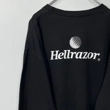 Hellrazor 로고 긴팔T셔츠 블랙 XL